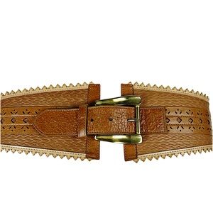 Leatherock Tan Leather 30” Medium Elastic Backed Belt